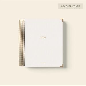 The Dailee Ivory Leather - Daily Planner 2026